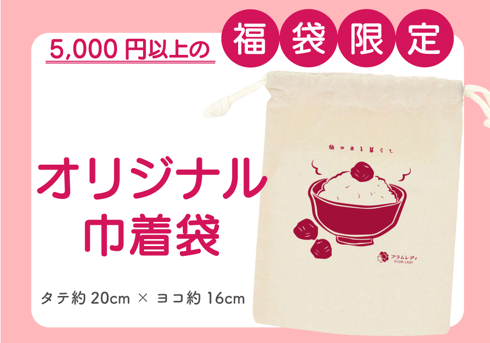 福袋限定のオリジナル巾着袋